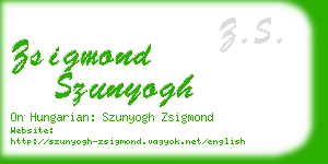 zsigmond szunyogh business card